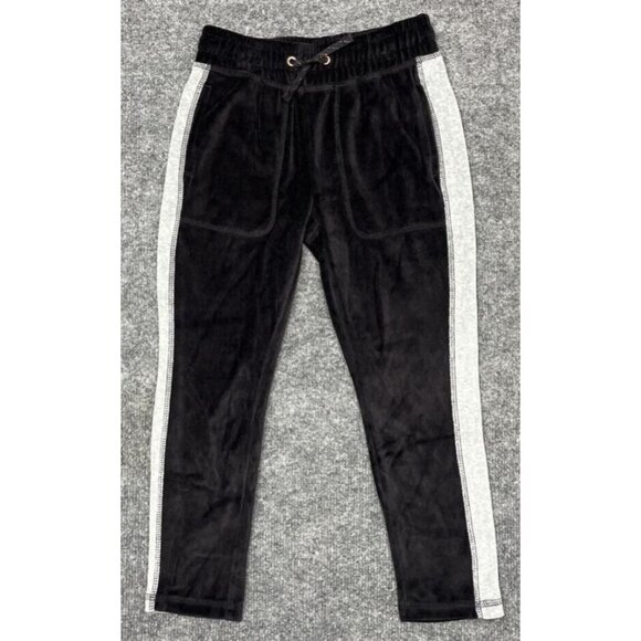 Xersion Other - Xersion Velour Jogger Pants Girls XS 6-6X Black White Color Block Drawstring New
